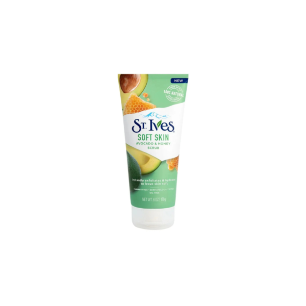 St. Ives Soft Skin Avocado & Honey Face Scrub 170g – Deeply Hydrating & Smoothing Exfoliator (Imported)