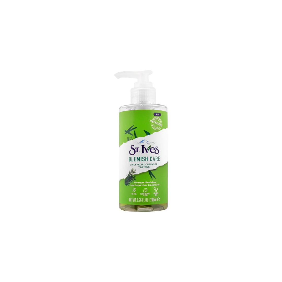 19 St. Ives Blemish Care Tea Tree Daily Facial Cleanser 200ml – Anti-Acne & Deep Pore Purifying Gel Face Wash (Imported) - Image 1