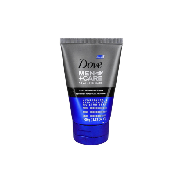 Dove Men+Care Advanced Care Extra Hydrating Face Wash 100g – Triple Action Moisturizing Cleanser (Imported)