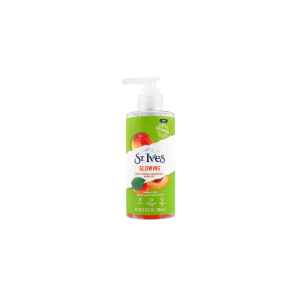 St. Ives Glowing Apricot Daily Facial Cleanser 200ml – Hydrating & Radiance-Boosting Gel Face Wash (Imported)