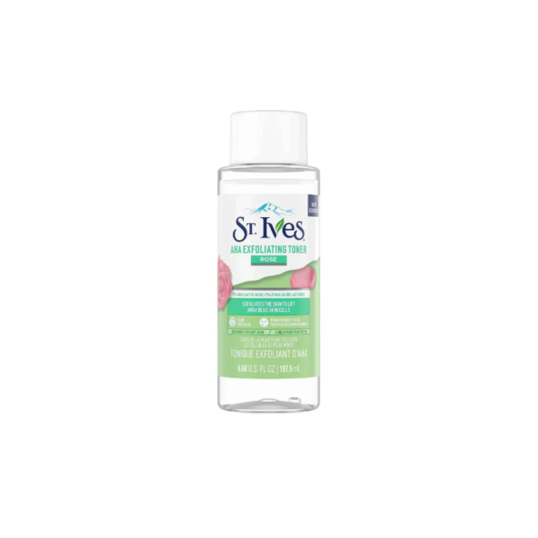 St.Ives Rose AHA Exfoliating Toner, 5% Lactic Acid, 5% Acide Lactique, For Dry Skin, 197.5ml