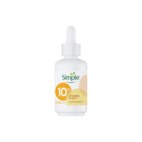 Simple 10% Vitamins C + E + F Booster Serum 30ml – Instant Glow, Anti-Aging & Skin Barrier Strengthening Face Serum (Imported)