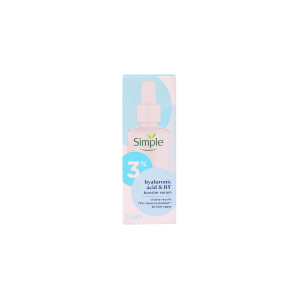Simple 3% Hyaluronic Acid & B5 Booster Serum 30ml – 72hr Deep Hydration, Plumping & Barrier Repair Face Serum (Imported)