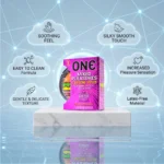 ONE Mixed Pleasures Condoms 3 Pack – 3 Amazing Styles (Super Sensitive, Super Studs, Glowing Pleasures) Sensatex Ultra Soft Latex Condoms (Imported) - Image 3