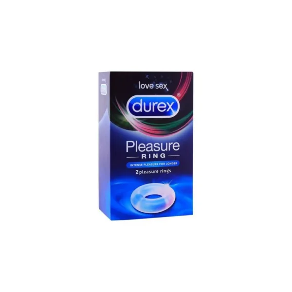 Durex Pleasure Ring 2-Pack – Intense Pleasure Stretchable Reusable Performance Rings (Imported)
