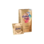 Durex Nude Classic Thin Latex Condoms 10 Pack – Standard Fit Skin-on-Skin Feel Natural Latex Condoms (Imported)