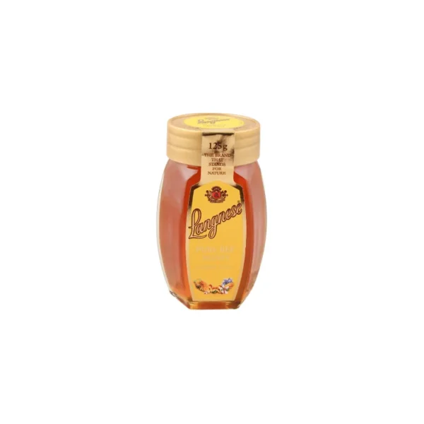 Langnese Pure Bee Honey 125g Jar – 100% Natural Golden Clear