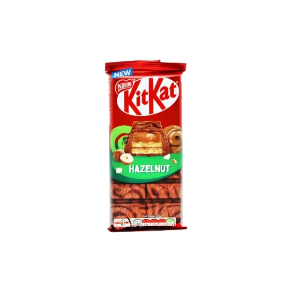 Nestlé KitKat Hazelnut Sharing Bar 99g – Crispy Wafer with Roasted Hazelnut Filling