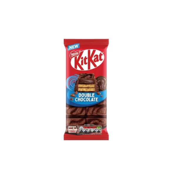 Nestlé KitKat Double Chocolate Sharing Bar 99g – Rich Cocoa Wafer & Intense Chocolate