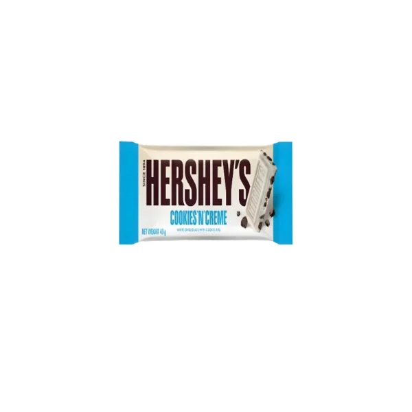 Hershey's Cookies 'n' Creme Chocolate Bar 40g – White Creme with Cookie Bits