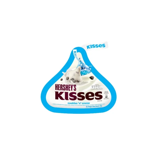 Hershey's Kisses Cookies 'n' Creme Pouch 146g – White Creme with Chocolate Cookie Bits