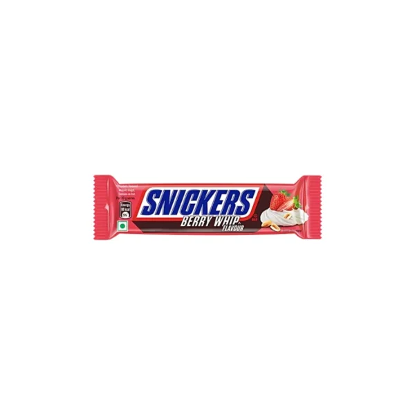 Snickers Berry Whip Chocolate Bar 22g – Strawberry Flavored Whipped Nougat
