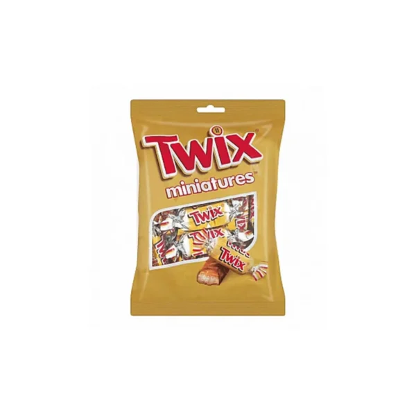 Twix Miniatures Chocolate Pouch 150g – Bite-Sized Biscuit, Caramel & Milk Chocolate