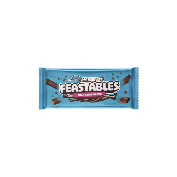 Feastables MrBeast Milk Chocolate Bar 60g – New & Improved Creamier Recipe