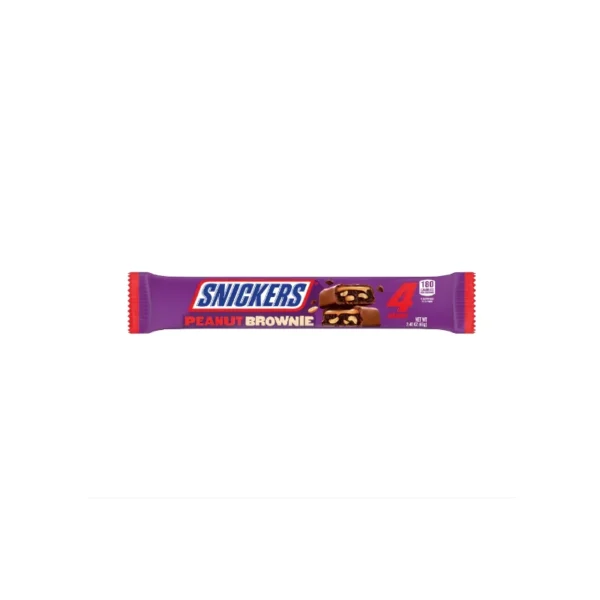 Snickers Peanut Brownie Chocolate Bar 22g – Fudgy Brownie & Crunchy Peanuts