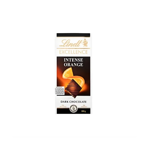 Lindt Excellence Orange Intense Dark Chocolate 100g – With Orange Pieces & Almond