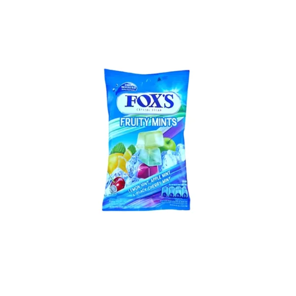 Fox’s Crystal Clear Fruity Mints Candy 90g – Refreshing Fruit & Mint Pouch