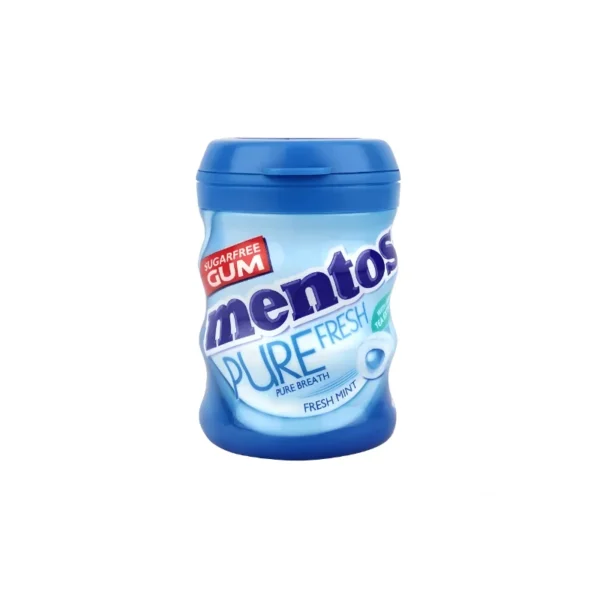 Mentos Pure Fresh Sugar-Free Gum 90g Jar – Fresh Mint with Green Tea Extract