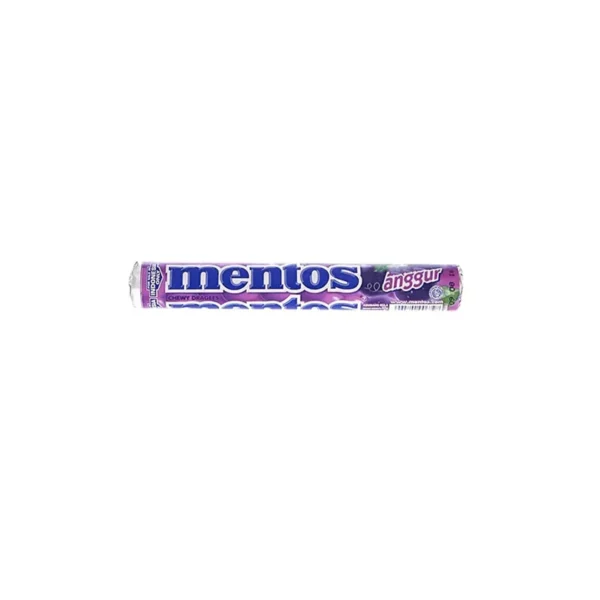 Mentos Grape Chewy Dragees 37.5g – Intense Purple Grape Flavor Roll