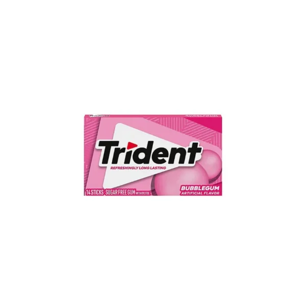 Trident Original Bubblegum Sugar-Free Gum – Authentic USA Imported (14 Sticks)