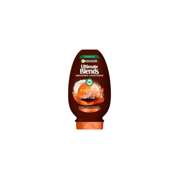 Garnier Ultimate Blends Coconut Oil & Cocoa Butter Conditioner 400ml – Smoothing Care for Frizz-Prone Hair
