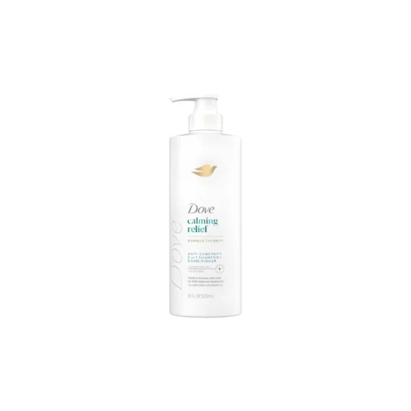 Dove Calming Relief 2-in-1 Anti-Dandruff Shampoo & Conditioner 532ml – With Aloe Vera for Itchy, Irritated Scalp (Imported)