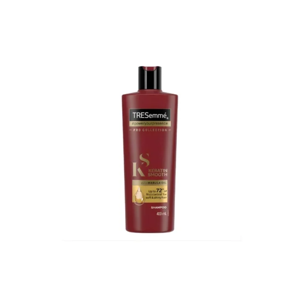 TRESemmé Keratin Smooth Shampoo 400ml – With Keratin & Marula Oil for 72-Hour Frizz Control (Imported)