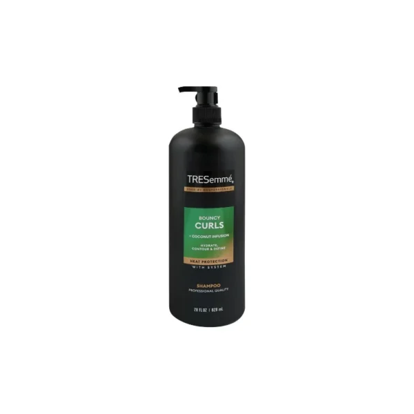 TRESemmé Flawless Curls Shampoo 828ml – With Coconut Oil for Defined, Bouncy & Frizz-Free Curls (Imported Pump Bottle)