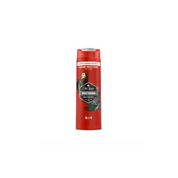 Old Spice Wolfthorn 3-in-1 Shower Gel (400ml) – Wild Citrus & Tropical Fruit Scent | Body, Hair & Face Wash | Long-Lasting Freshness | Best Price in Pakistan | DailyStore.pk