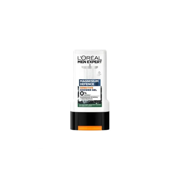 L'Oréal Men Expert Magnesium Defense 2-in-1 Shower Gel (300ml) – Hypoallergenic Body & Hair Wash | 0% Alcohol & Colorants | For Sensitive & Reactive Skin | Best Price in Pakistan | DailyStore.pk
