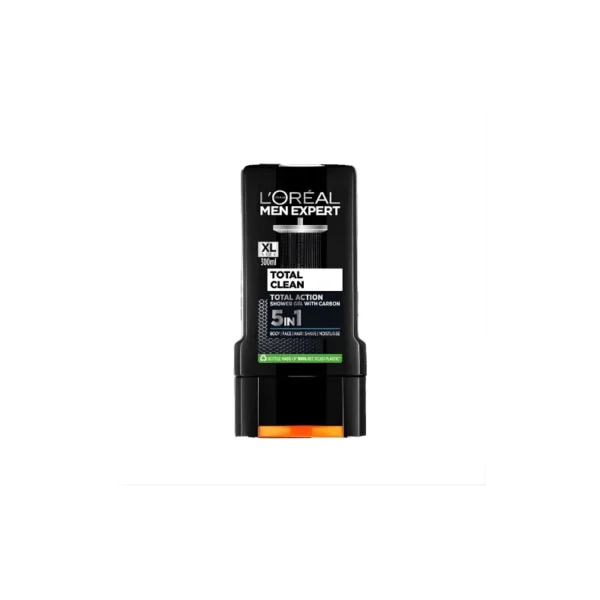 L'Oréal Men Expert Total Clean 5-in-1 Shower Gel (300ml) – Carbon Enriched | Body, Face, Hair, Shave & Moisturize | Total Action Freshness | Best Price in Pakistan | DailyStore.pk