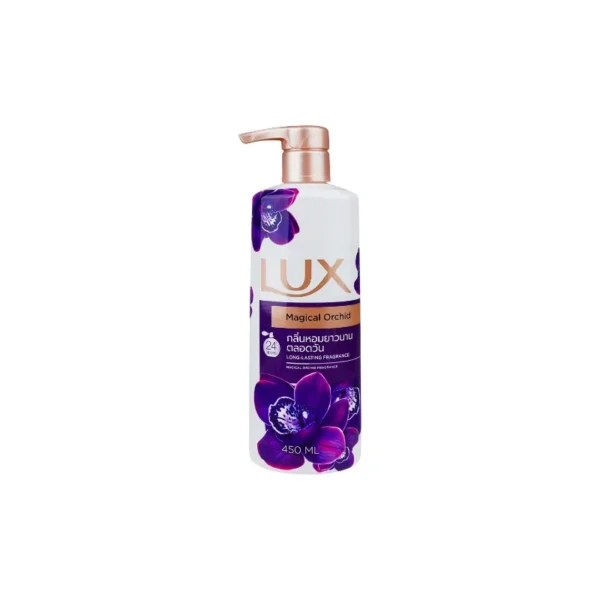 Lux Magical Orchid Body Wash (450ml) – Black Orchid & Juniper Oil | 24H Long-Lasting Fragrance | For Glowing & Scented Skin | Best Price in Pakistan | DailyStore.pk