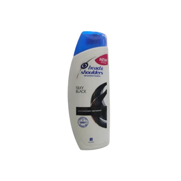 Head & Shoulders Silky Black Anti-Dandruff Shampoo 400ml – For Lustrous Black Shine & 100% Flake-Free Hair (Imported)