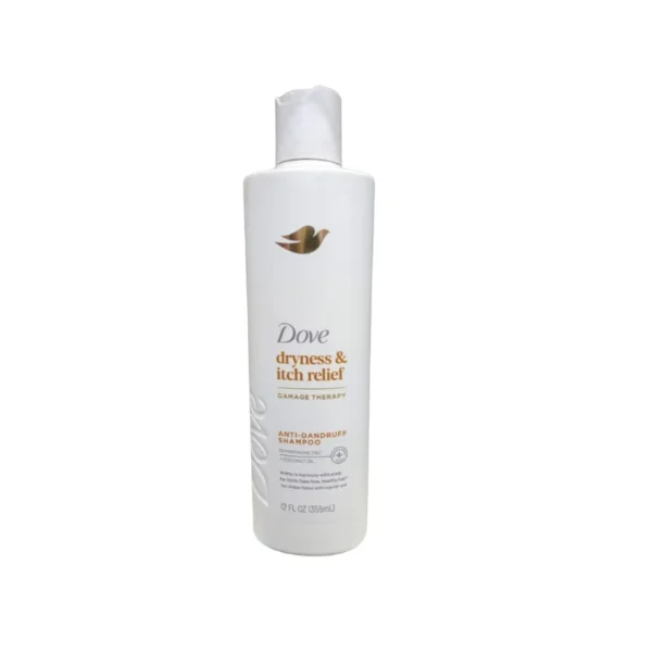Dove Dermacare Scalp Dryness & Itch Relief Anti-Dandruff Shampoo 355ml – USA Edition with Coconut & Hydrating Care (Imported)