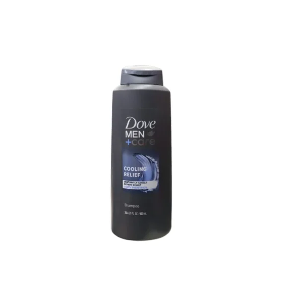 Dove Men+Care Cooling Relief Fortifying Shampoo 603ml – USA Menthol Edition for Instant Freshness & Strength (Imported)