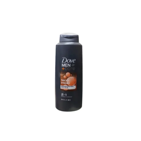 Dove Men+Care Thick & Strong 2-in-1 Fortifying Shampoo & Conditioner – USA Edition with Caffeine & Calcium (Imported)