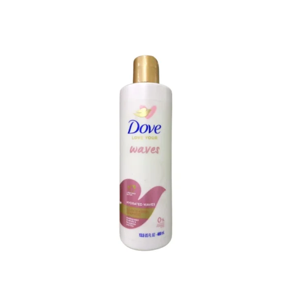 Dove Hair Therapy Waves Shampoo 400ml – US Variant with Bio-Restorative Complex for Natural Waves & Curls (Imported)