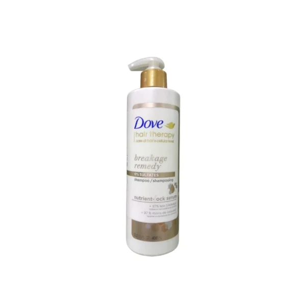 Dove Hair Therapy Breakage Remedy Sulfate-Free Shampoo 400ml – US Variant with Nutrient-Lock Serum for Stronger, Thicker Hair (Imported)