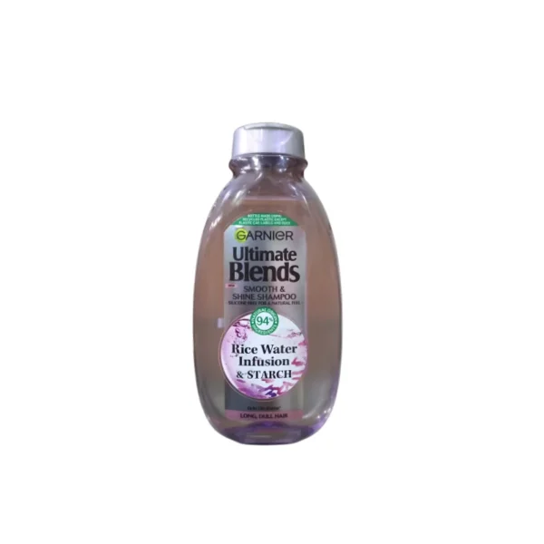 Garnier Ultimate Blends Rice Water Infusion & Starch Shampoo 300ml – For Long Hair: Smoothing & Shine-Enhancing (Imported)