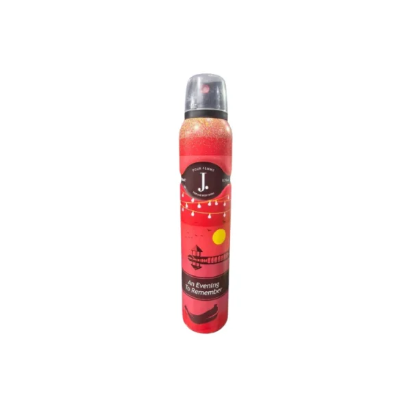 J. An Evening to Remember Body Spray 200ml – Enchanting Floral & Fruity Fragrance for Women