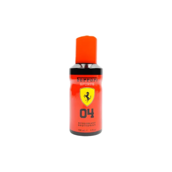 Ferrari Sports 04 Deodorant Body Spray 150ml – Exhilarating, Crisp & Performance-Driven Fragrance for Men