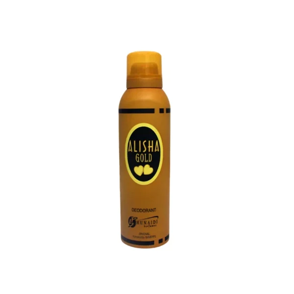 Alisha Gold Deodorant Body Spray 200ml – Luxurious, Oriental & Spicy Fragrance (Unisex)