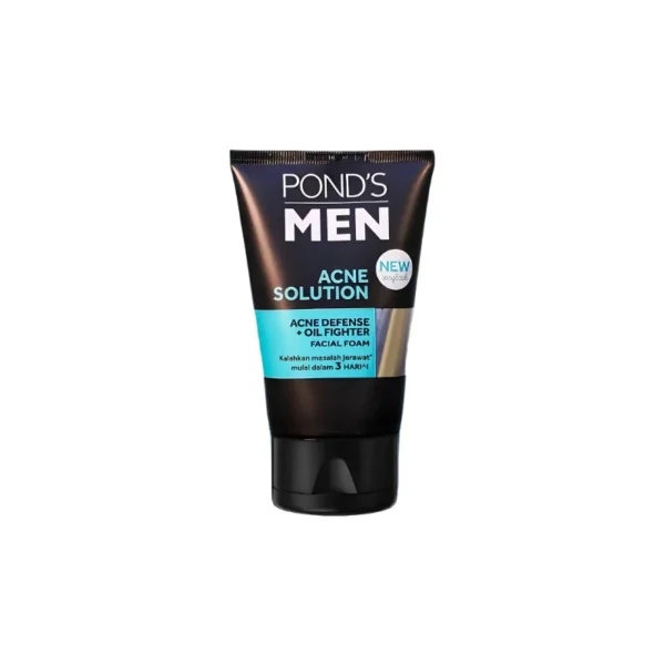 Pond's Men Acne Solution Facial Foam 100g – Acne Defense & Oil Fighter Cleanser