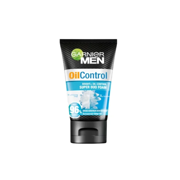 Garnier Men TurboBright Oil Control Double Action Icy Duo Foam 100ml – 96% Oil Reduction Face Wash