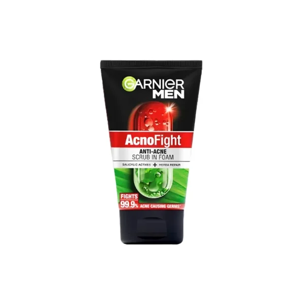 Garnier Men Acno Fight 6-in-1 Anti-Acne Facial Foam 100ml – Salicylic Acid & Herba Repair Cleanser