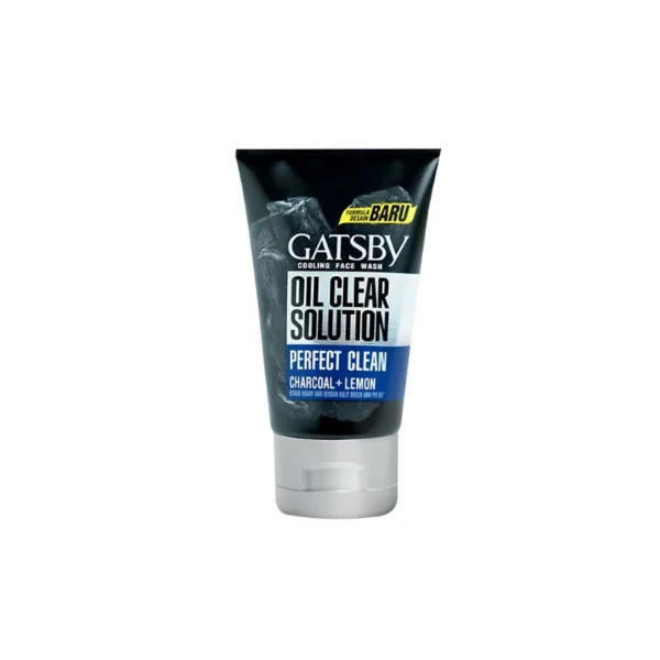Gatsby Perfect Clean Oil Clear Solution Charcoal Facial Wash 100g – Deep Pore Purifying Cleanser