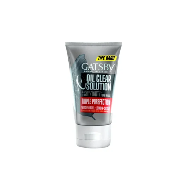 Gatsby Oil Clear Solution Triple Protection Face Wash 100g – Maximum Oil Control & Deep Cleanser