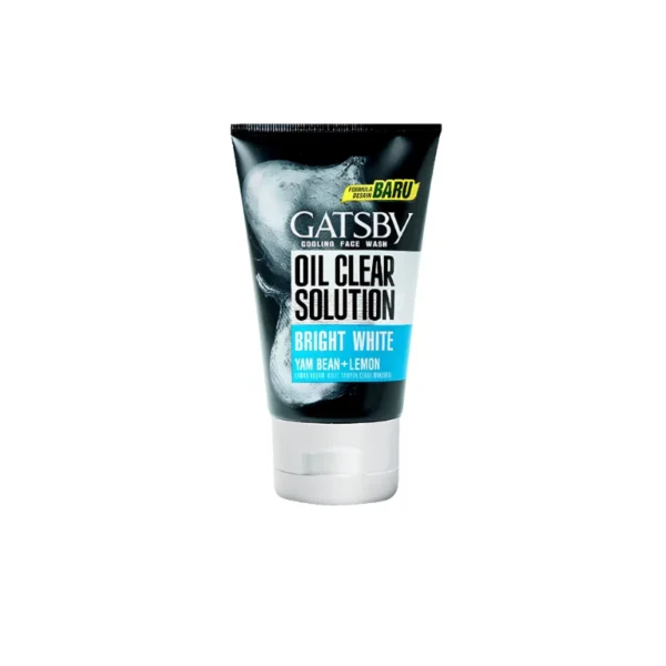 Gatsby Bright White Oil Clear Solution Facial Wash 100g – Yam Bean Extract & Brightening Cleanser