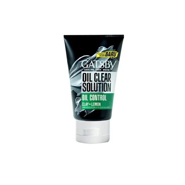 Gatsby Oil Clear Solution Clay Plus Lemon Facial Wash 100g – Maximum Sebum Control & Brightening Cleanser