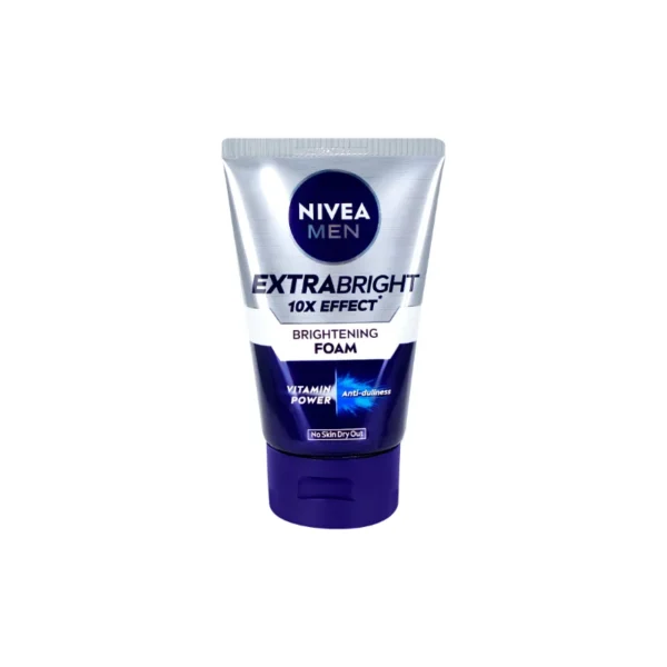 Nivea Men Extra Bright 10x Effect Facial Foam 100g – Vitamin Power Brightening Cleanser